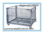 Large customized foldable wire mesh container
