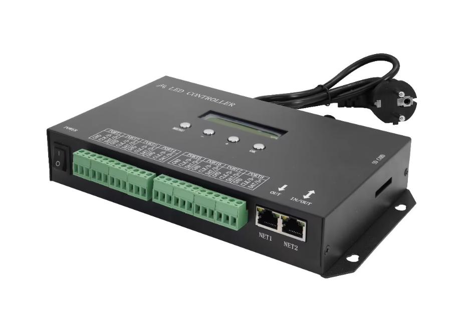 DMX512 Programable SPI Led Controller H807SA 8192Pixels For DMX512 WS2811 WS2812B WS2815 APA102 Led Strip