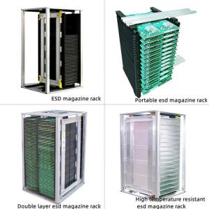 Quality SMT Antistatic ESD Magazine Rack Anti Static PCB magazine rack for PCB assembly line pick and place machine for sale