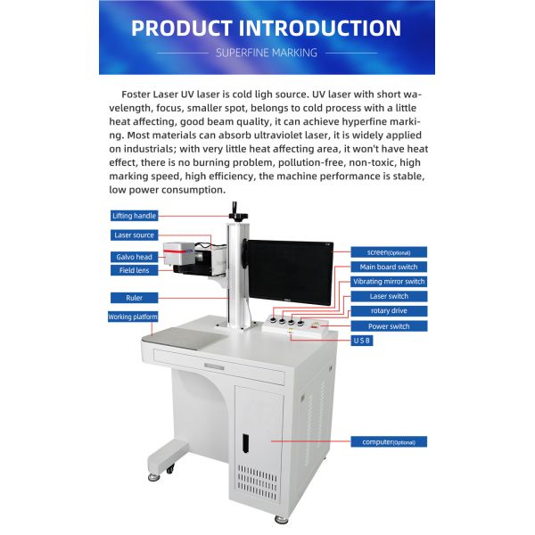 Water Cooling Laser Fiber Marking Machine 220V Laser Engraving Machine For Metal