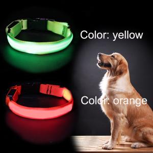 Quality Pet Usb Rechargeable Led Collar For Dog , Custom Glow In The Dark Dog Collar for sale