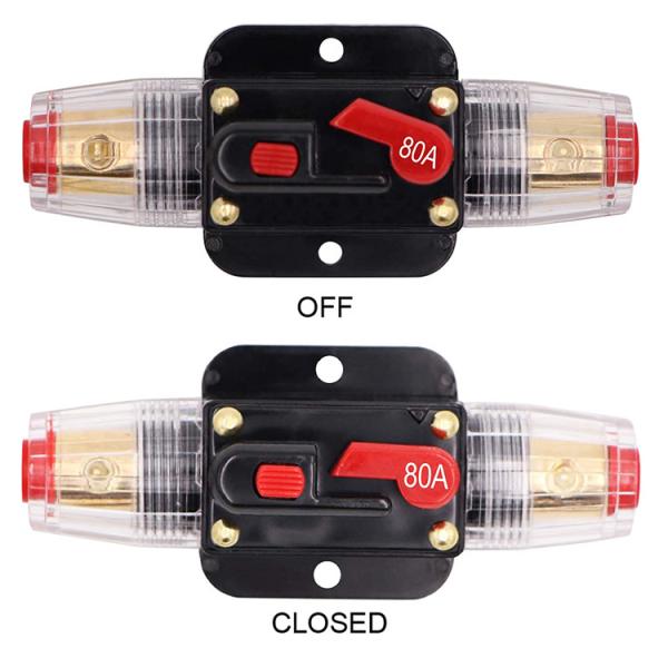 Buy Switchable Automotive Circuit Breakers IP67 Manual Reset Switch 80A Circuit Breaker at wholesale prices