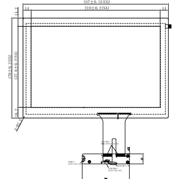10.1 Inches Glass To ITO Glass Large Capacitive Touch Screen For MID Smart Appliances