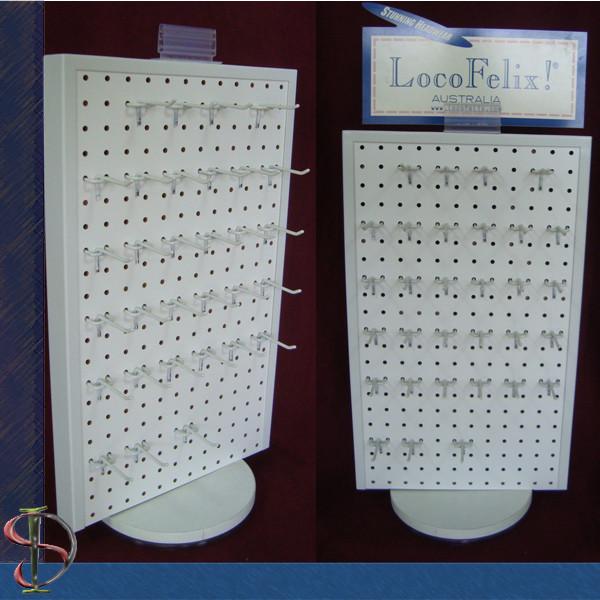 Buy Pegboard countertop rotating display rack / Display Rack on table / Metal Hooks Display Stand / Rotating Countertop Rack at wholesale prices