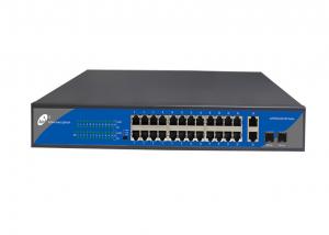 China 10/100M 24 Port POE Ethernet Switch With 2 Gigabit Combo Port on sale