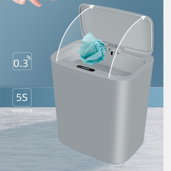 Household Toilet Automatic Induction Slit Type Plastic Intelligent Induction Garbage Can