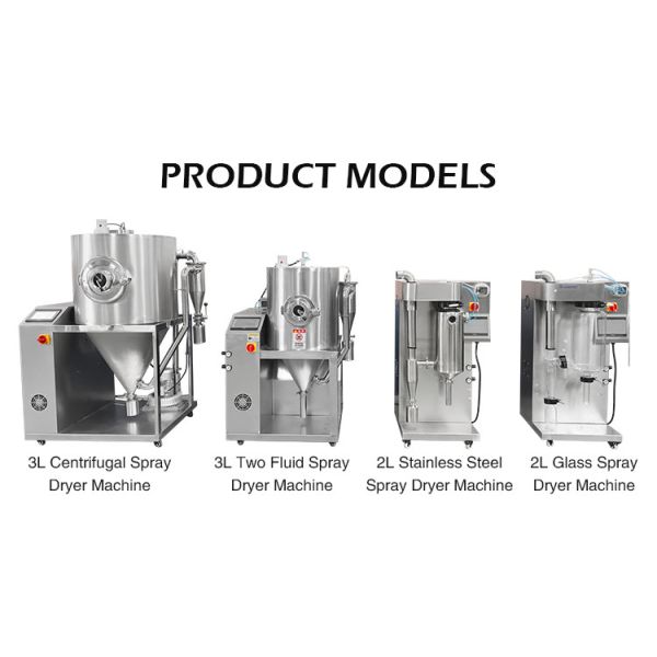 1500ml/H ~2000ml/H Glass Laboratory Spray Dryer for Tomato Milk Coffee Egg Powder Whey