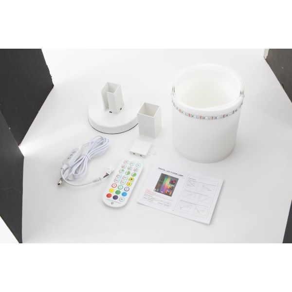 Smart Ambient Floor Light 1.5M 5V 5050 RGBIC Indoor Home Decor Smart Corner Lamp With Bluetooth Remote