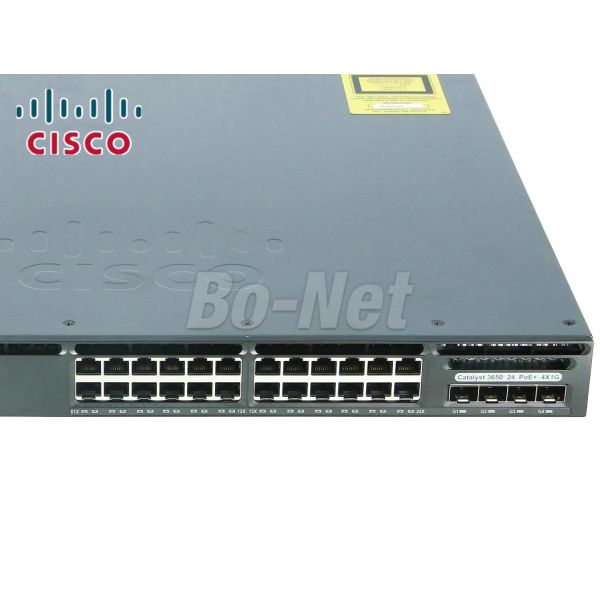 Cisco WS-C3650-24PS-L 24Port POE Switch Managed Network Switch 24Port, PoE 4x1G Uplink Lan Base