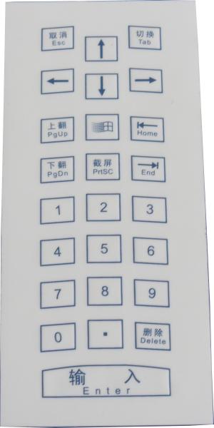 Buy Dot matrix scratch proof Industrial Membrane Keyboard with numeric keypad at wholesale prices