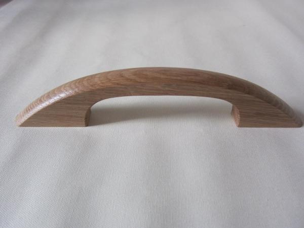 Buy Wooden Coffin Handles half moon type, Oak wood varnish finish, unique wood handles for Coffins & Caskets at wholesale prices