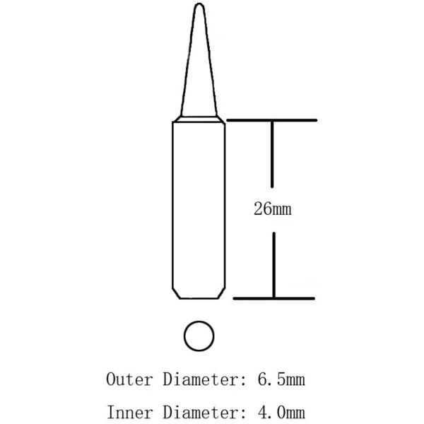 Copper 900M-T-I 80W 0.2mm Conical Soldering Iron Tips