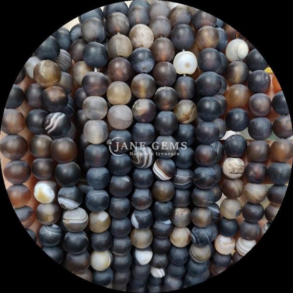 8mm Natural Gemstone Beads Gems Bead Various Banded Agate Frosted Loose Bead Strands for Handcrafted Beaded Accessories