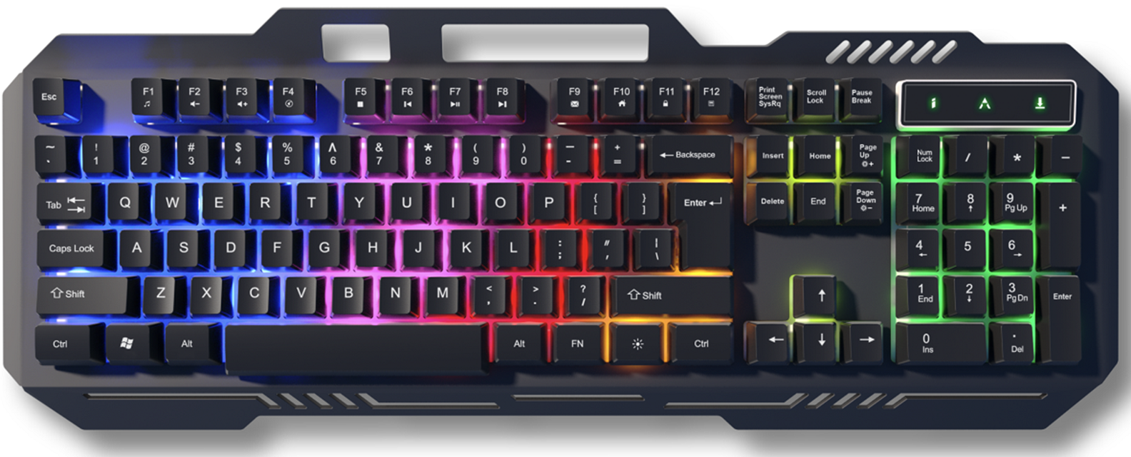 ETEK Wired Gaming Keyboard 453mm with FN Function and RGB Backlight