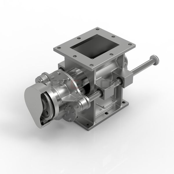 DN100-DN500 Port Size Scraper Valve for Sticky Adhesive Powders and Granular Products