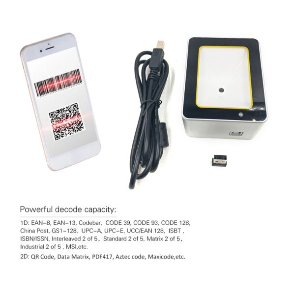 Kebo SK-510 New Design Alloy Case 1D 2D QR Code fixed mount barcode scanner Barcode Scanner Desktop Scanner