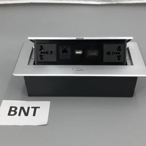 Quality BNT whole sales multiple power pop up power mounted socket drawing silver with RJ45 popular desk outlet in power data so for sale