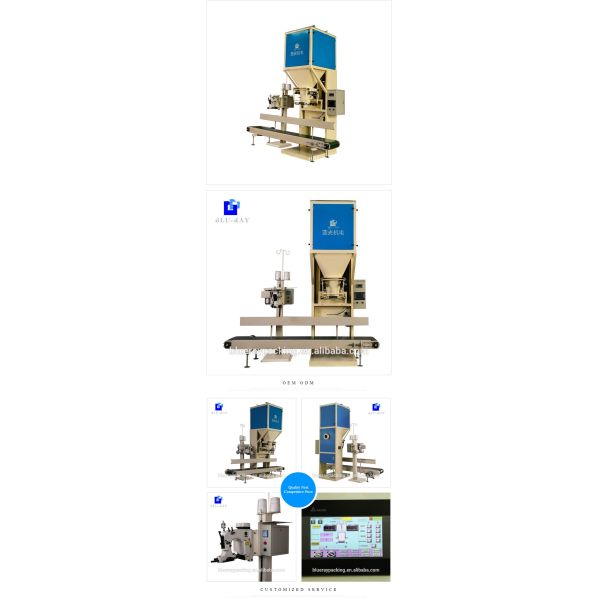 Semi automatic 5kg to 50kg glutinous rice and lotus seeds rationed packing machine