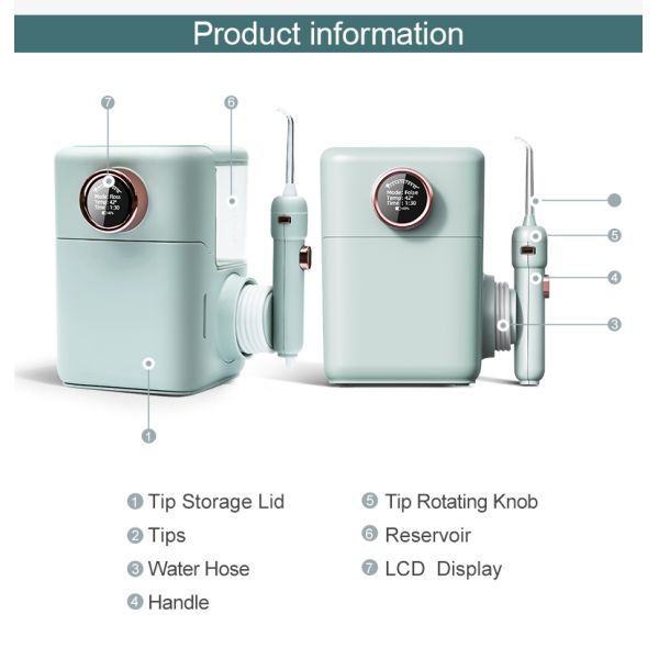 Rechargeable Portable Oral Irrigator For Travel Home Soft Waterproof