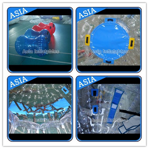 TPU Transparent Inflatable Grass Zorbing Ball with Safety Harnesses