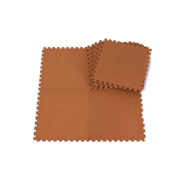 Colorful Interlocking Puzzle Mat Hot Stamping EVA Cork Mat 30*30cm