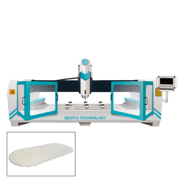 NC Studio Control System CNC Stone Carving Machine 11KW 380V With DSP Control
