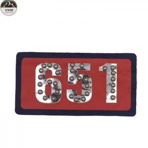 Quality Luxury Embroidered Letter Patches / Garment Embroidered Number Patches for sale