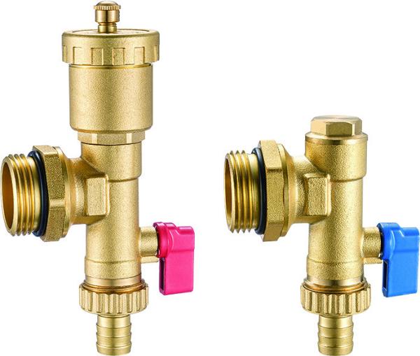 Buy 6009+6010 Extruded Profile Manifold Parts End Piece Set as Supply Automatic Air-vent and Supply / Return Draining Valves at wholesale prices