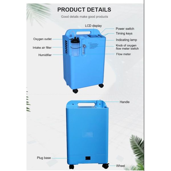 Factory direct supply 93% Concentration 540w Portable Oxygen Concentrator 1L-5L