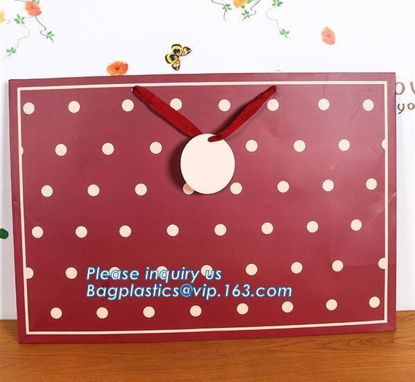 paper carrier bags wholesale paper bags with ribbon handle,Portable paper single bottle gift wine bag customized paintin