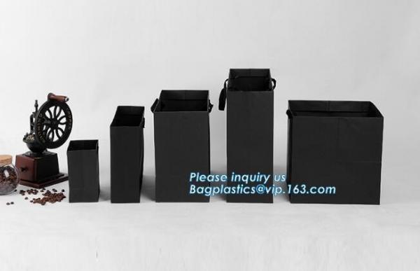 High Quality Customized Black Paper Bag LOGO Printed Luxury Branded Paper Bag,Shopping Bag With Logo for T-shirt bagease