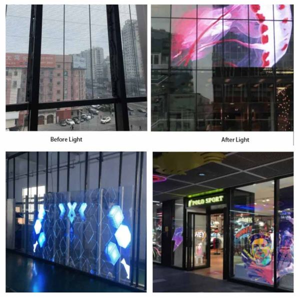window glass transparent led screen