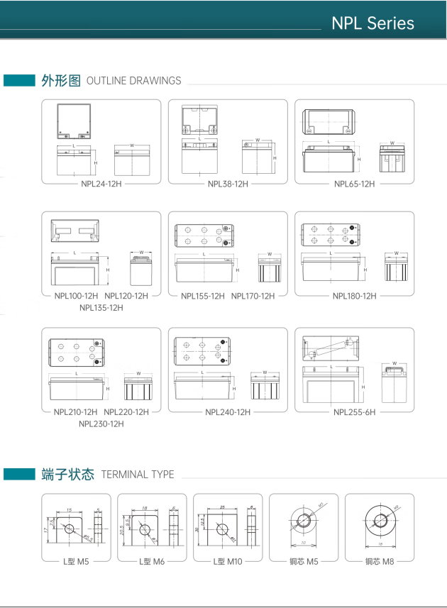 12V 65A Sealed Lead Acid Battery NPL65-12H with Recharge Capability