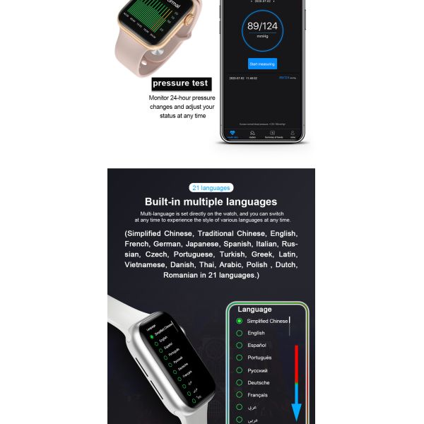 IWO MC57 180MAH 1.57 Inch Dial Heart Rate Monitor 2hrs Charging