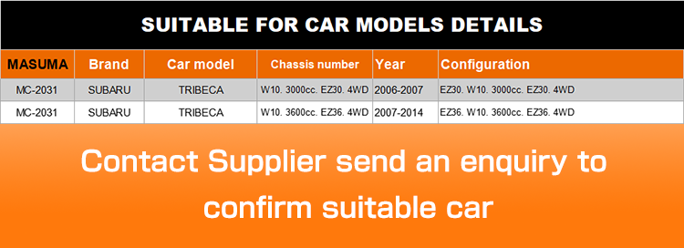 MC-2031 MASUMA Cabin Filter CA1103 for SUBARU TRIBECA Top- Auto Repair Part 72880XA00A