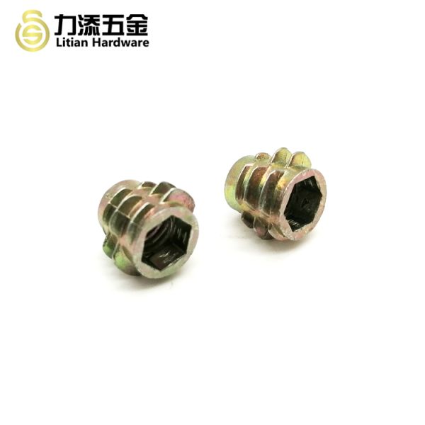 OEM Hex Drive Threaded Inserts , M4 Wood Furniture Screw Inserts