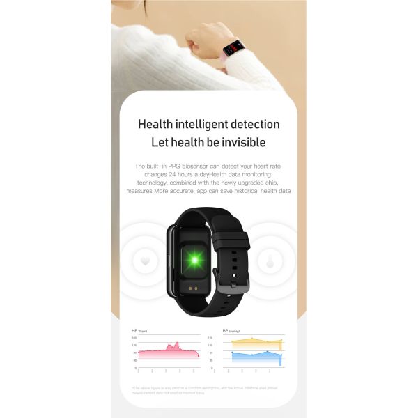 Full Touch Smart Watch For Girls Play Music Do The Exercise PPG BP Monitor