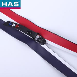 Buy cheap #5 Waterproof Zipper with Open-end and Color strip film for Garment or Luggage from wholesalers