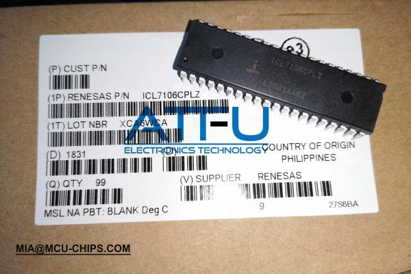 Buy LCD Display LED Driver IC Chip ICL7106CPLZ Renesas Original 3.5 Digit 40 DIP at wholesale prices
