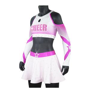 China Premium Pink Sparkle Cheer Dance Clothes For Women Custom Cheerleading Uniforms on sale