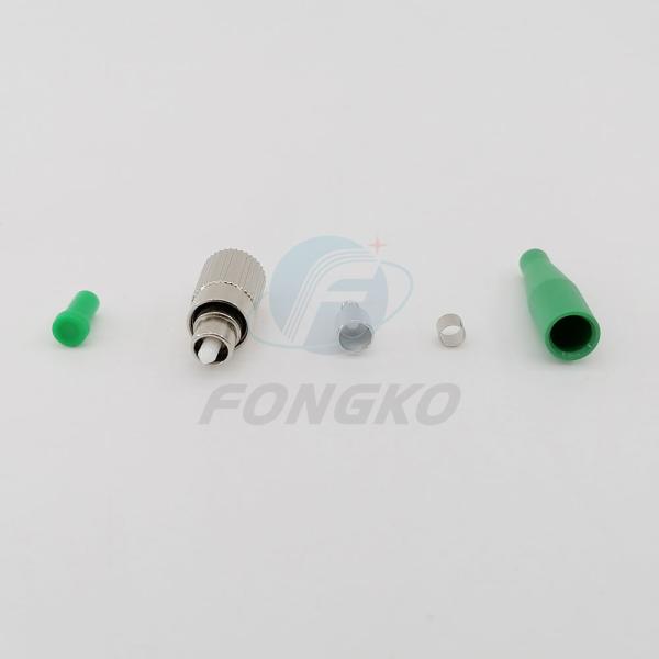 Fiber Optical Connector FC 2.0mm APC Single mode Simplex Connector Parts Fiber Optic Connector Kit