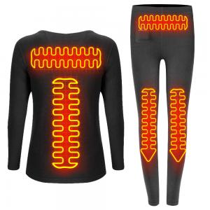 China Female Winter Battery Heating Base Layers Thermal Long Underwear Two Piece Suit on sale