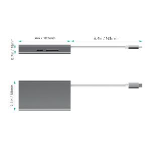 Slim Powered USB 3.0 Hub Extender / 8 Way USB Hub with Gigabit Ethernet