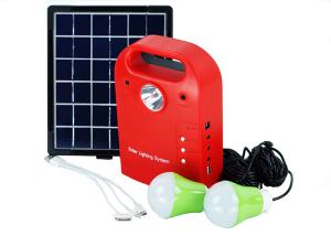 Mini Portable Solar Power System Kit With Torch USB Output Compact Design