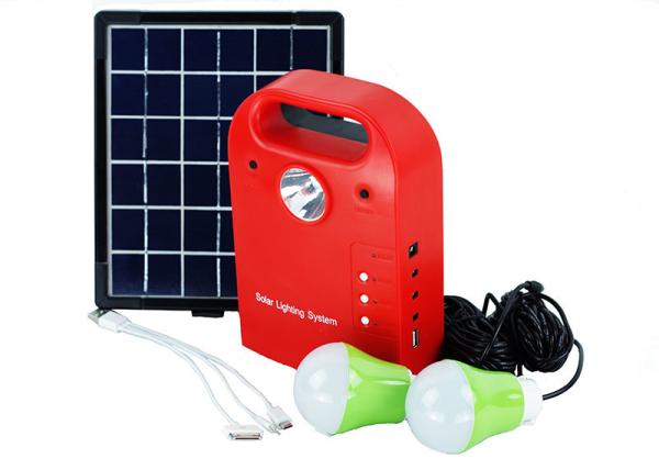 Buy Mini Portable Solar Power System Kit With Torch USB Output Compact Design at wholesale prices