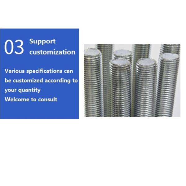 Grade 4.8 Galvanized Carbon Steel Gi Stud Threaded Rod for Industrial Applications