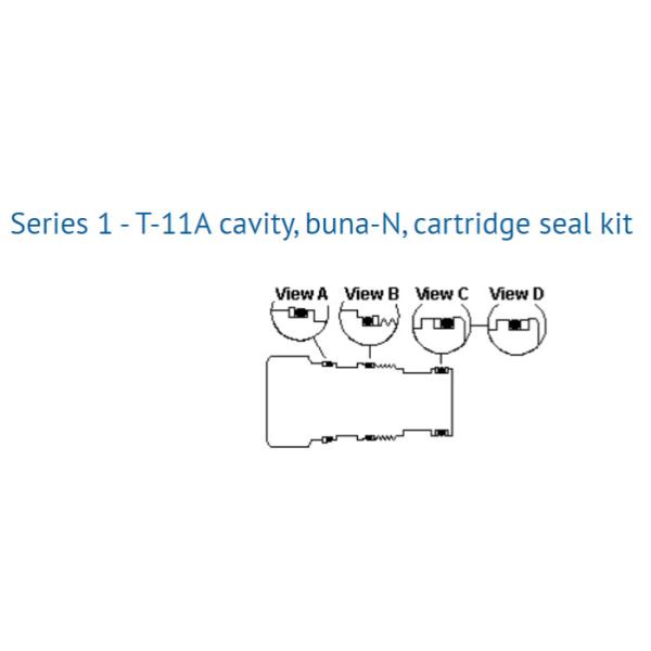 Nitrile Rubber Buna-N T5A Cartridge Seal Kits 990005007 Sun Hydraulic System Sealing