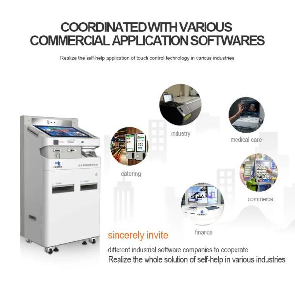 Touch Screen Cash Payment Kiosk Self Service Terminal