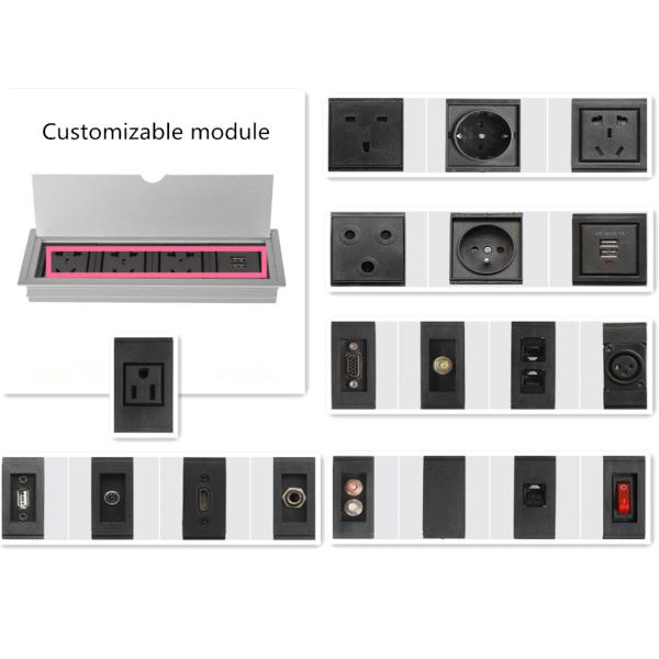 Multimedia Conference Table Socket , 110V-240V Desktop Socket Information Box
