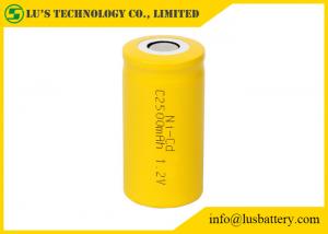 Quality 1.2 Nicd Rechargeable Battery / 2500mah Rechargeable Battery Yellow White Color for sale
